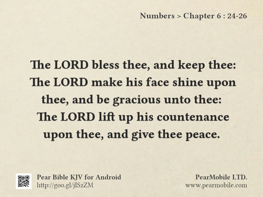 Numbers, Chapter 6:24-26
